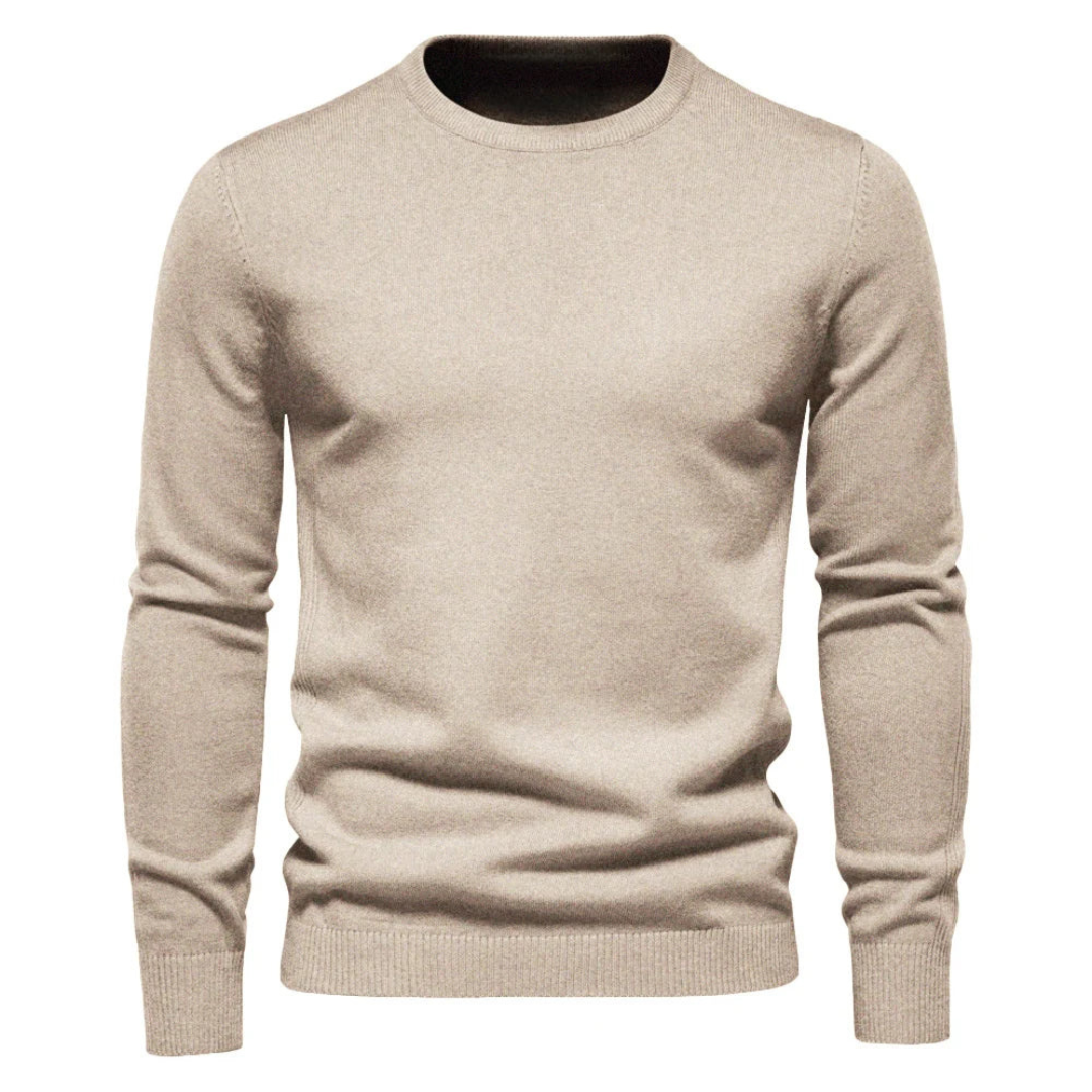 Men's Long Sleeve Sweater Solid - VibreMode