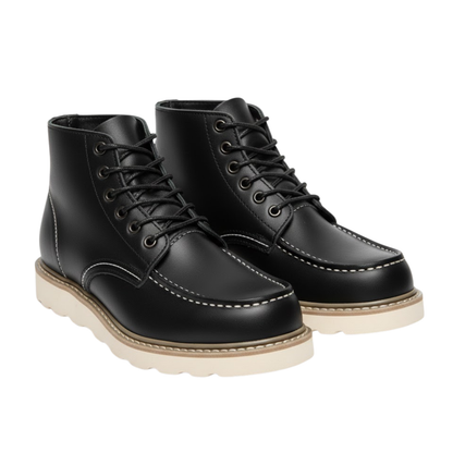 Insulated Waterproof Mens Leather Snow Boots - VibreMode