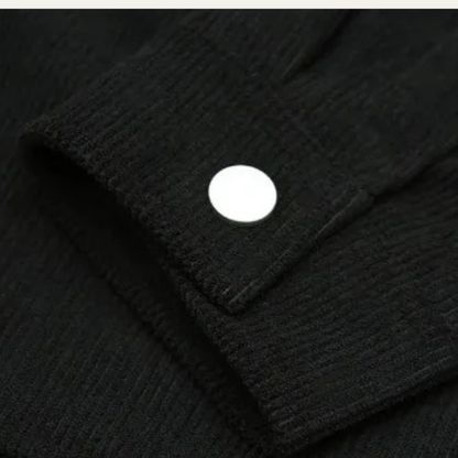 Men's Corduroy Jacket Loose Fit Button Up Coat
