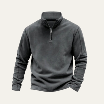 Men's Fleece Quarter Zip Sweater Warm