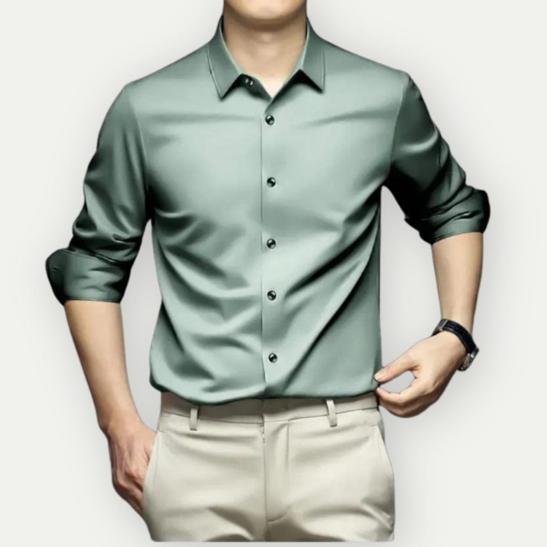 Men's Non Iron Dress Shirt Wrinkle Cotton
