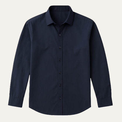 Men's Linen Tailored Shirt Contrast Buttons