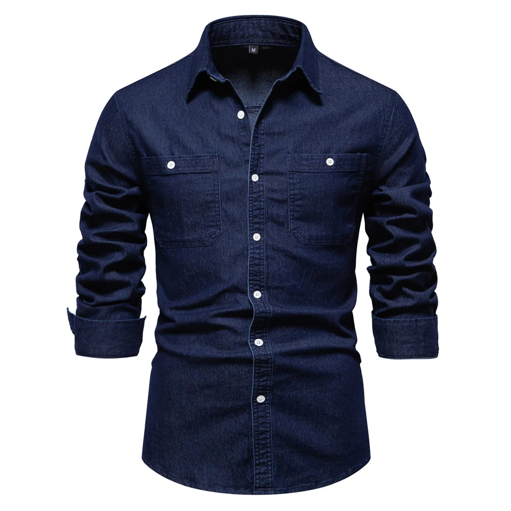 Mercer Men's Slim Fit Denim Shirt
