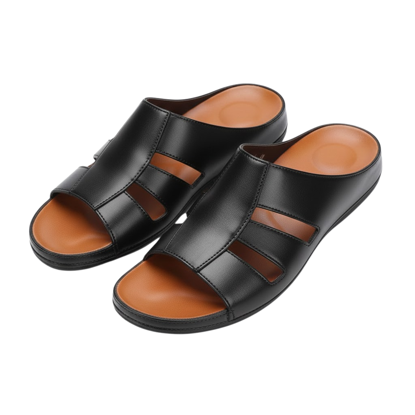 Premium Genuine Leather Slip On Slippers