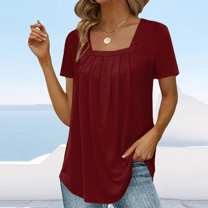Elegant Women's Pleated Blouse
