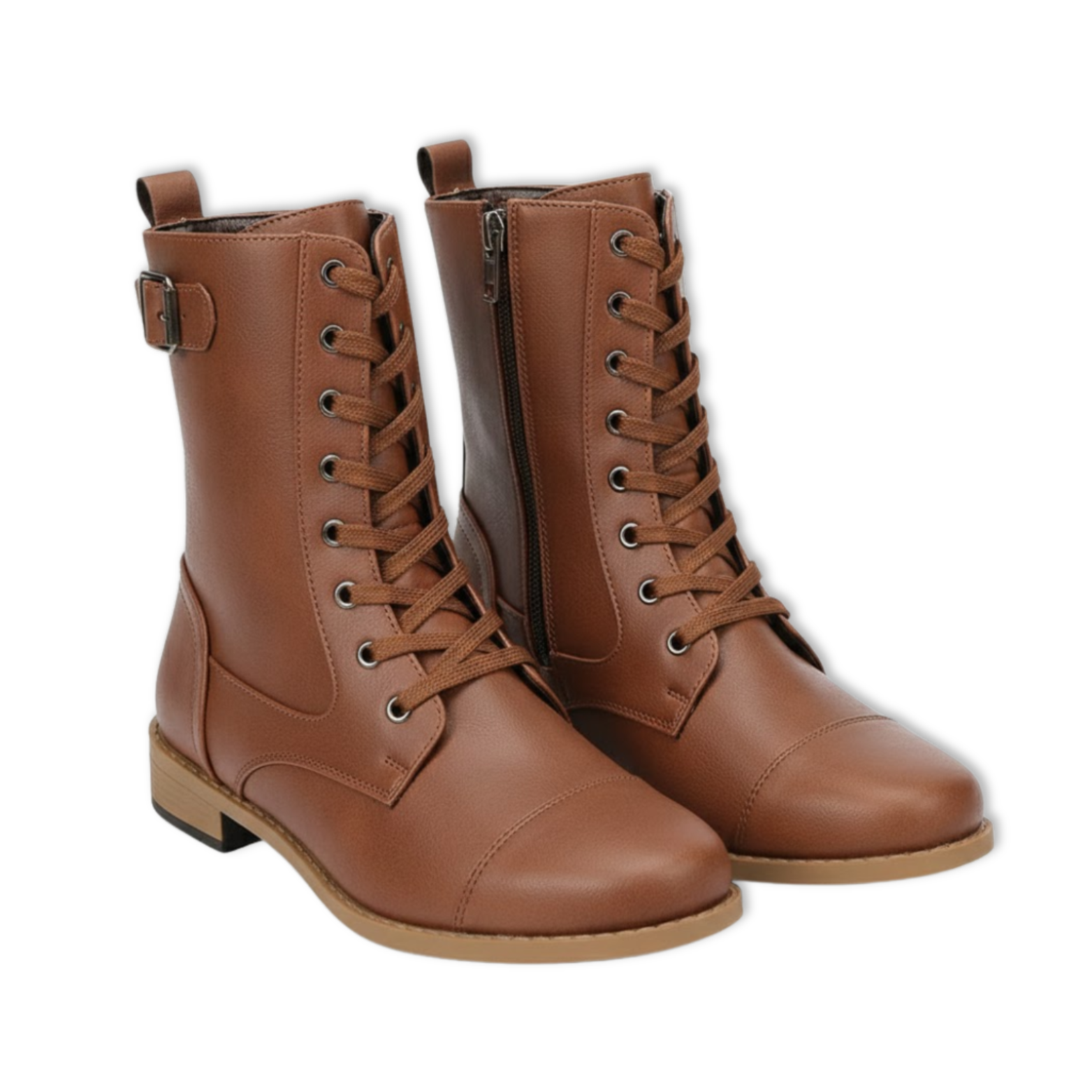 Classic Ankle Boots Women Low Block Heel Boots - VibreMode