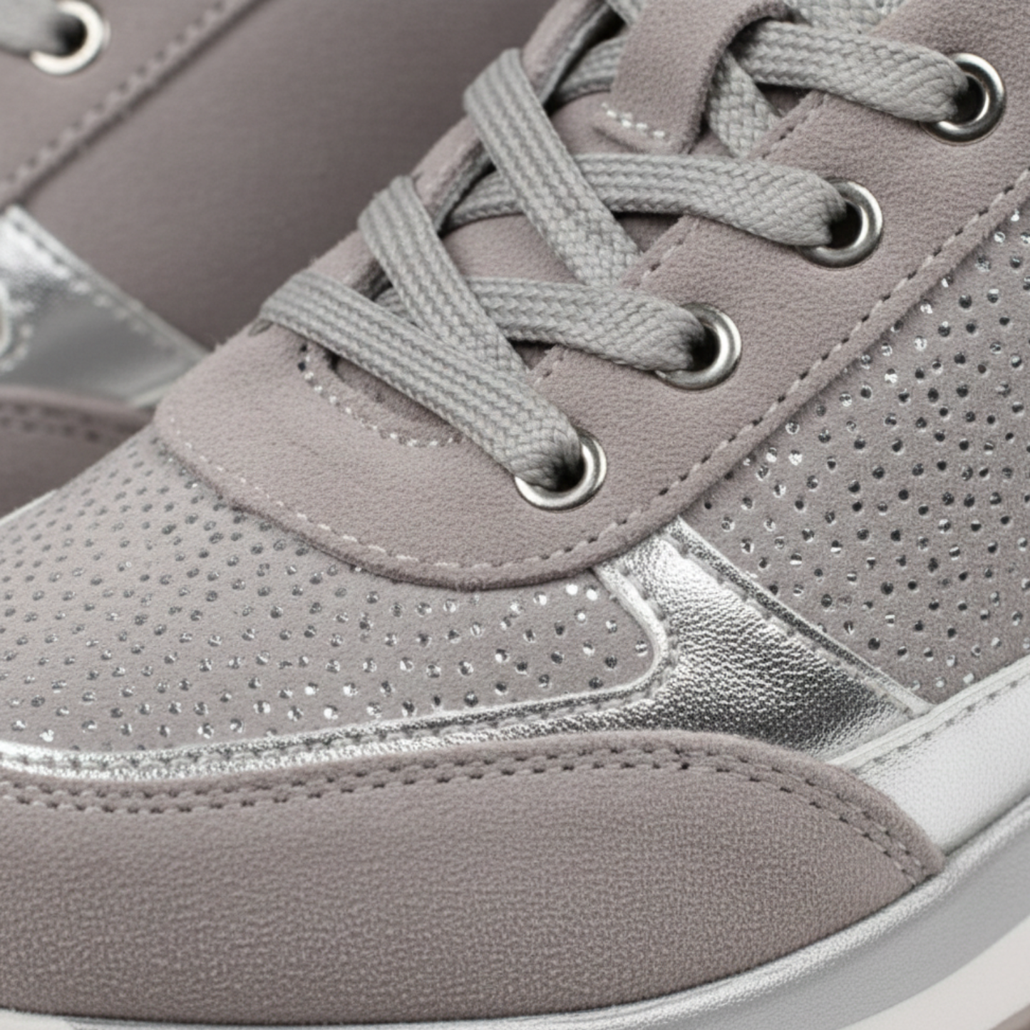 Comfortable Ladies Low Wedge Rubber Sneakers