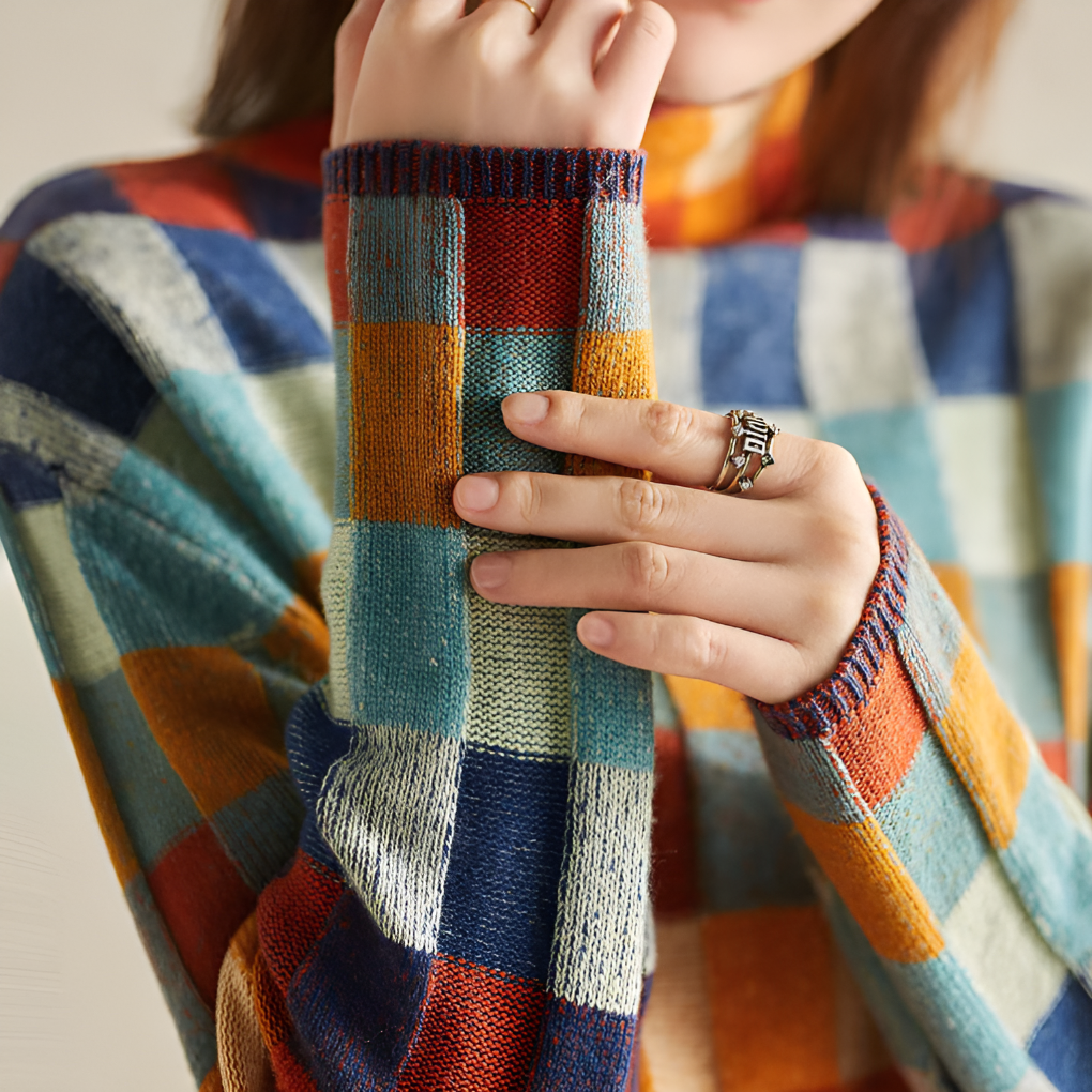 Women's High Neck Fine Wool Sweater