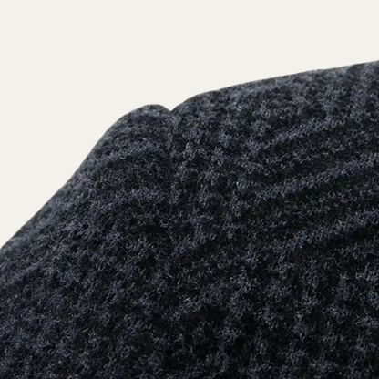 Mens Business Blazer Chenille Soft Fur Lined Navy