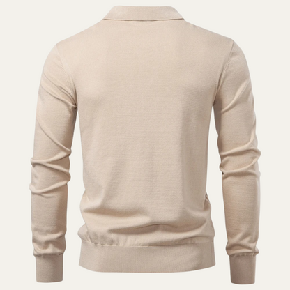 Men's Knit Polo Sweater Casual