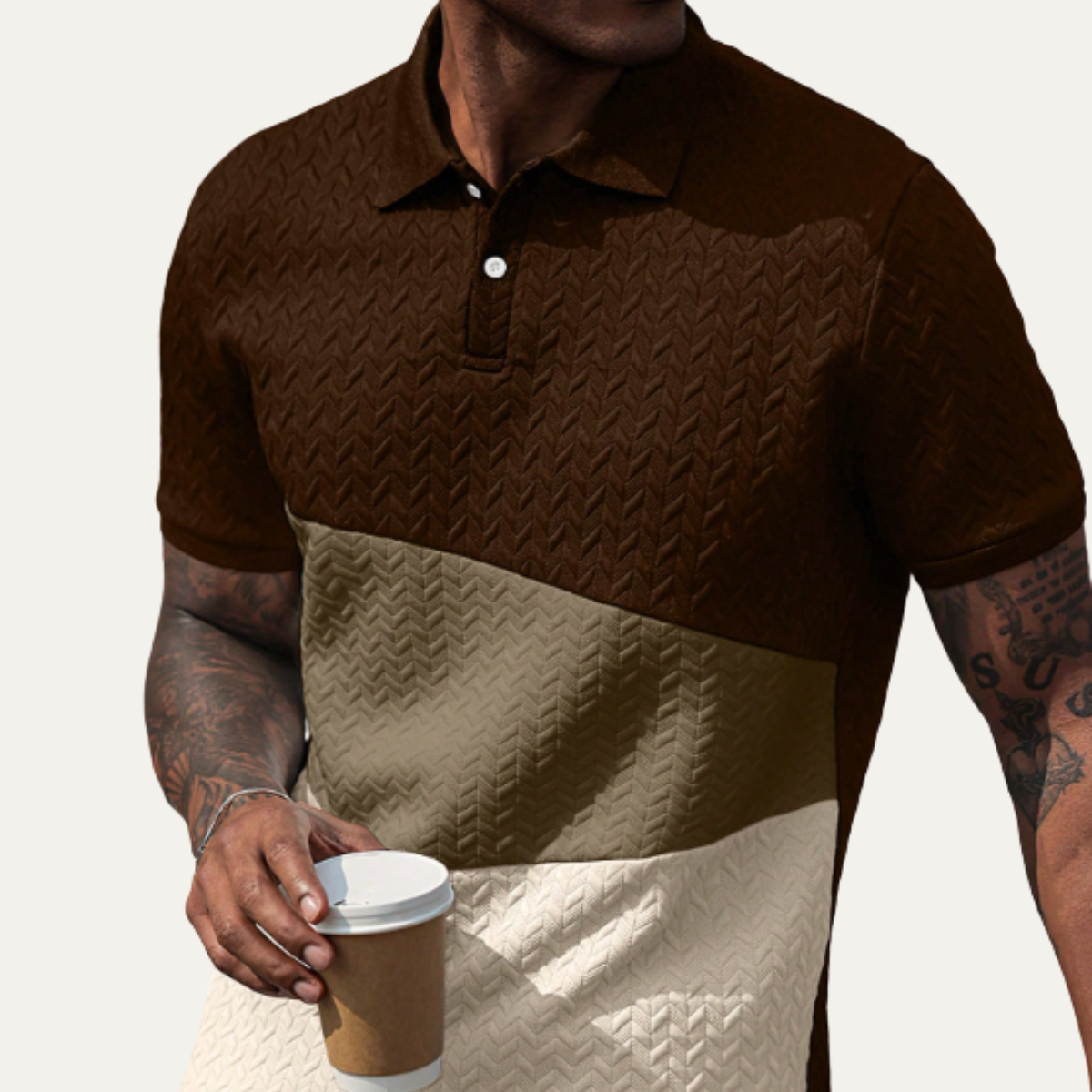 Men's Classic Polo Shirt Textured Summer