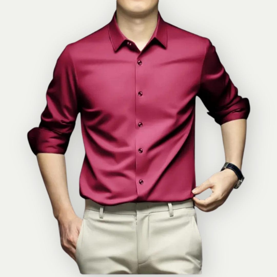 Men's Non Iron Dress Shirt Wrinkle Cotton