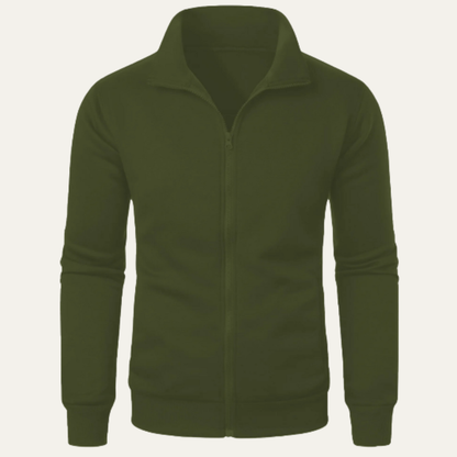 Men's Lightweight Zip Up Jacket Stand Collar Casual