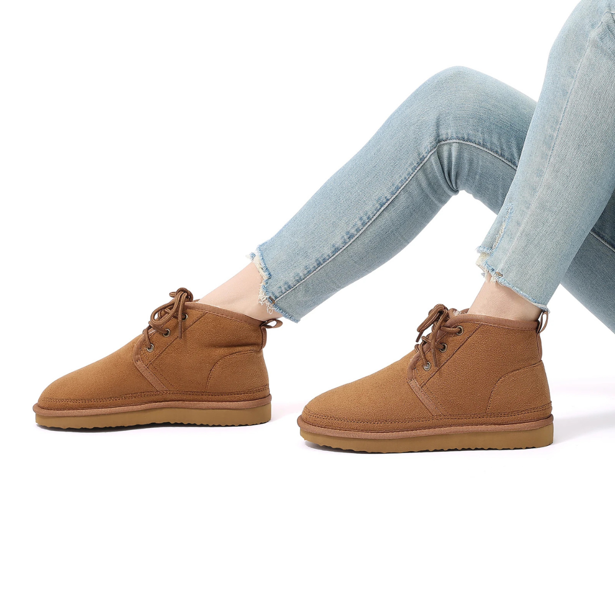 Men's Suede Snow Boots Warm Fur Lined Non Slip