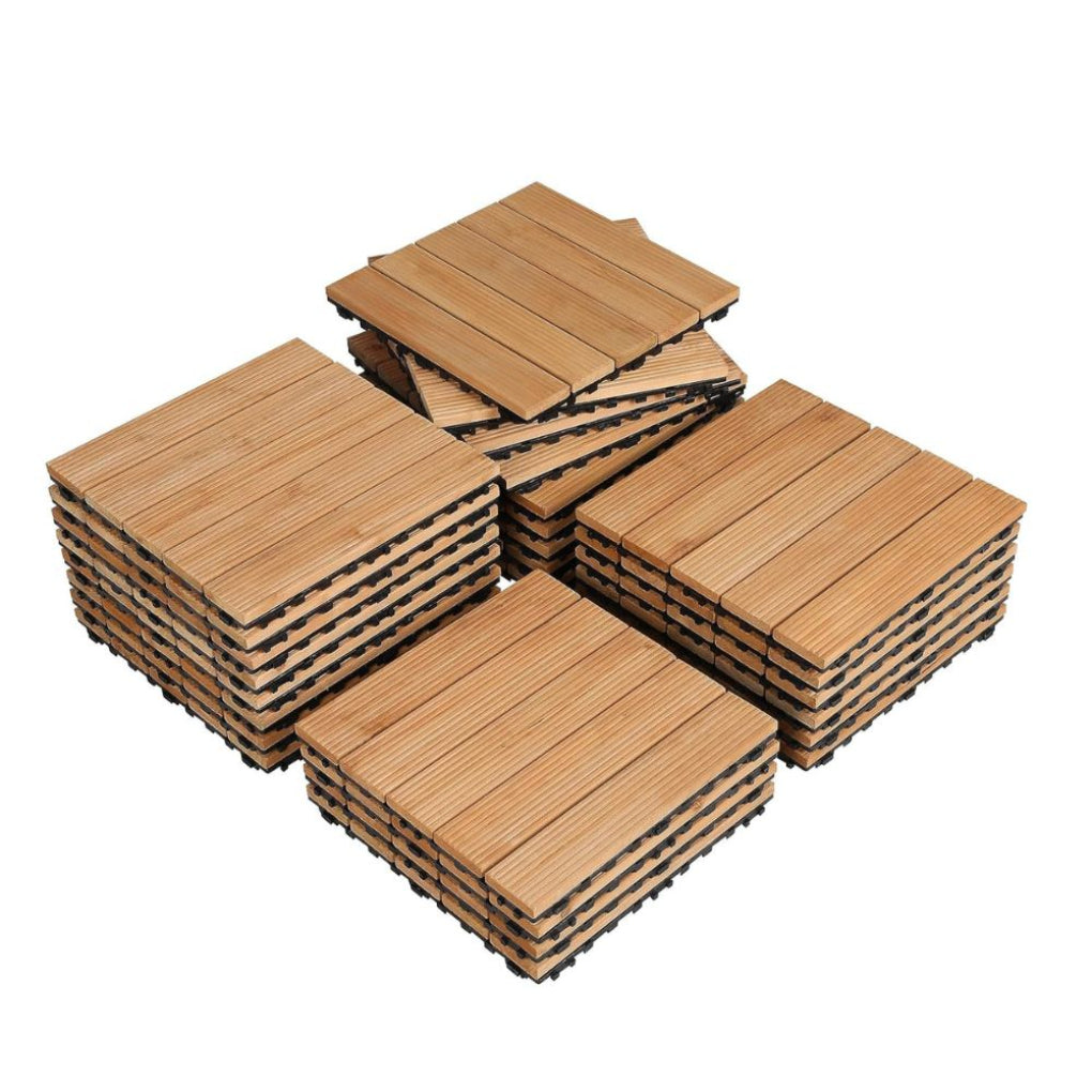 Wood Interlocking Tiles Indoor Outdoor - VibreMode