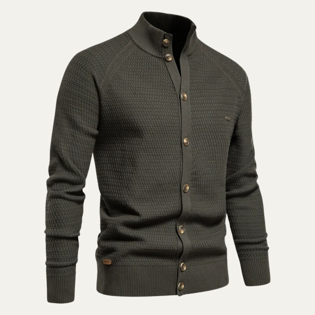 Men's Knitted Cotton Cardigan Button Up Casual