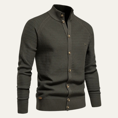 Men's Knitted Cotton Cardigan Button Up Casual