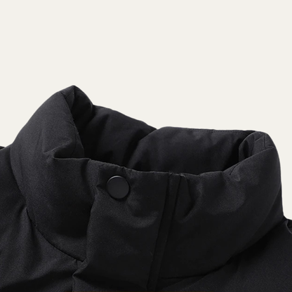 Men's Winter Puffer Jacket Thick Padded Waterproof Black
