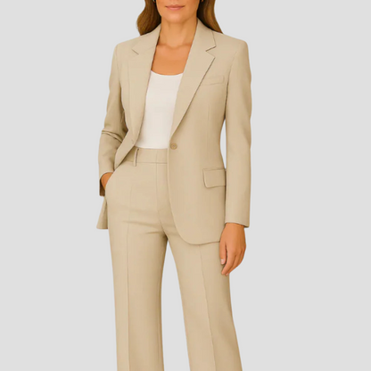 Classic Women's 2 Piece Suit with Long Jacket