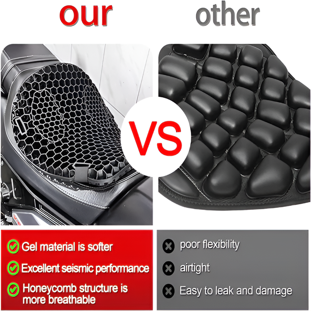 Gel Motorcycle Seat Pad For Long Distance Riding