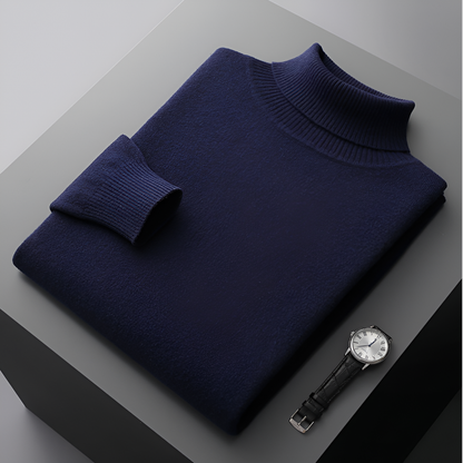 Men's Fine Wool Turtleneck Sweater