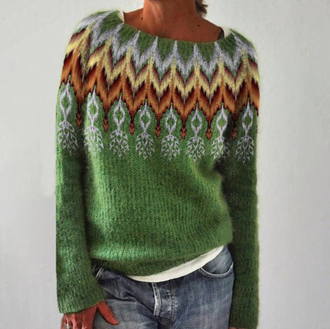 Women's Retro Pattern Sweater Autumn