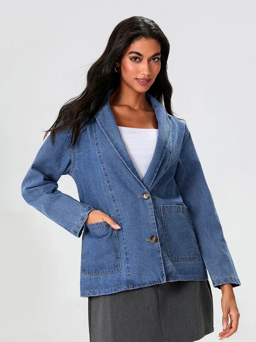 Urbanedge Classic Fit Denim Blazer