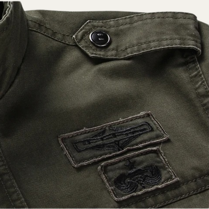 Men's Cotton Cargo Jacket With Pockets