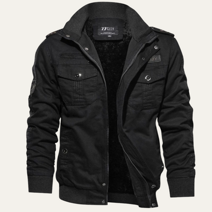 Men's Military Bomber Jacket Windproof Multi-Pocket