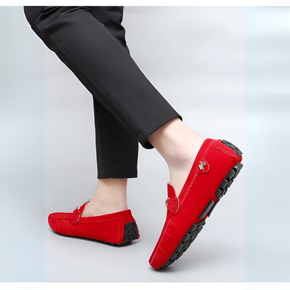 Men's Suede Slip On Moccasin Shoes