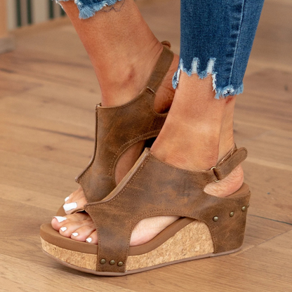 Women's Platform Wedge Sandals Open-Toe