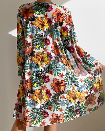 Women's Tropical Print Bikini Set