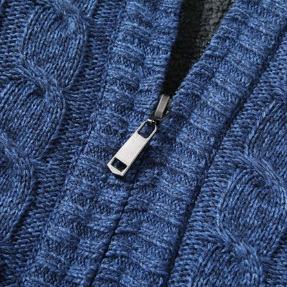 Men's Wool Fleece Zip Cardigan