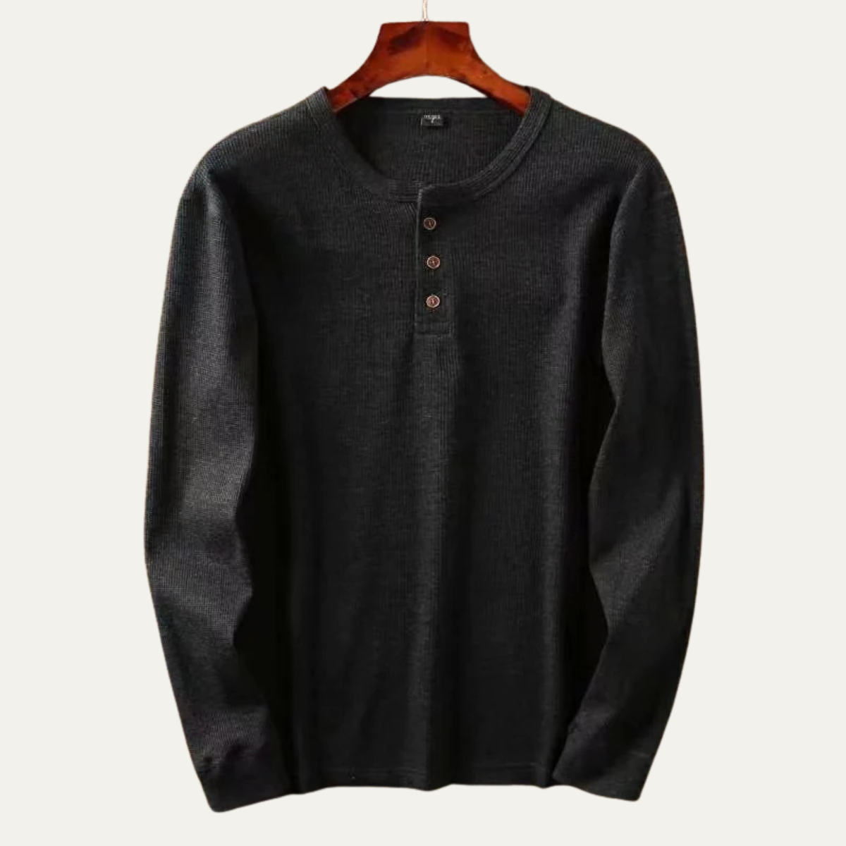 Men's Slim Fit Thermal Cotton Henley Shirt