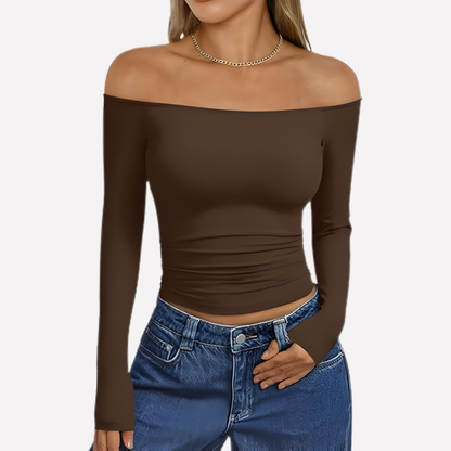 Women's Off The Shoulder Long Sleeve Blouse