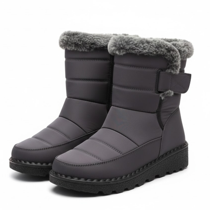 Warm Waterproof Women's Insulated Ankle Snow Boots Low Heel