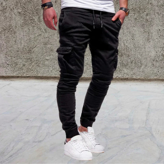 Men's Cargo Pants Flap Pockets Casual Cotton