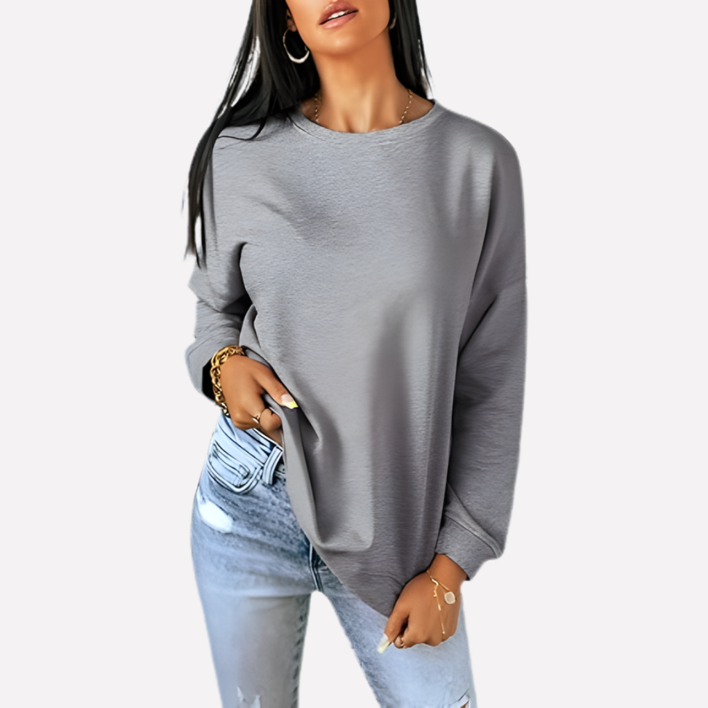 Women's Crew Neck Sweatshirt Cotton