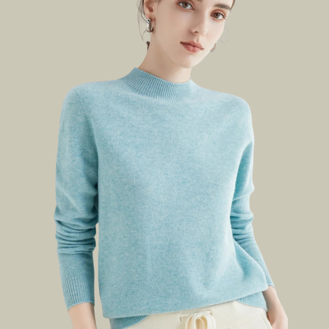 Soft Pink Simple Crew Neck Sweater