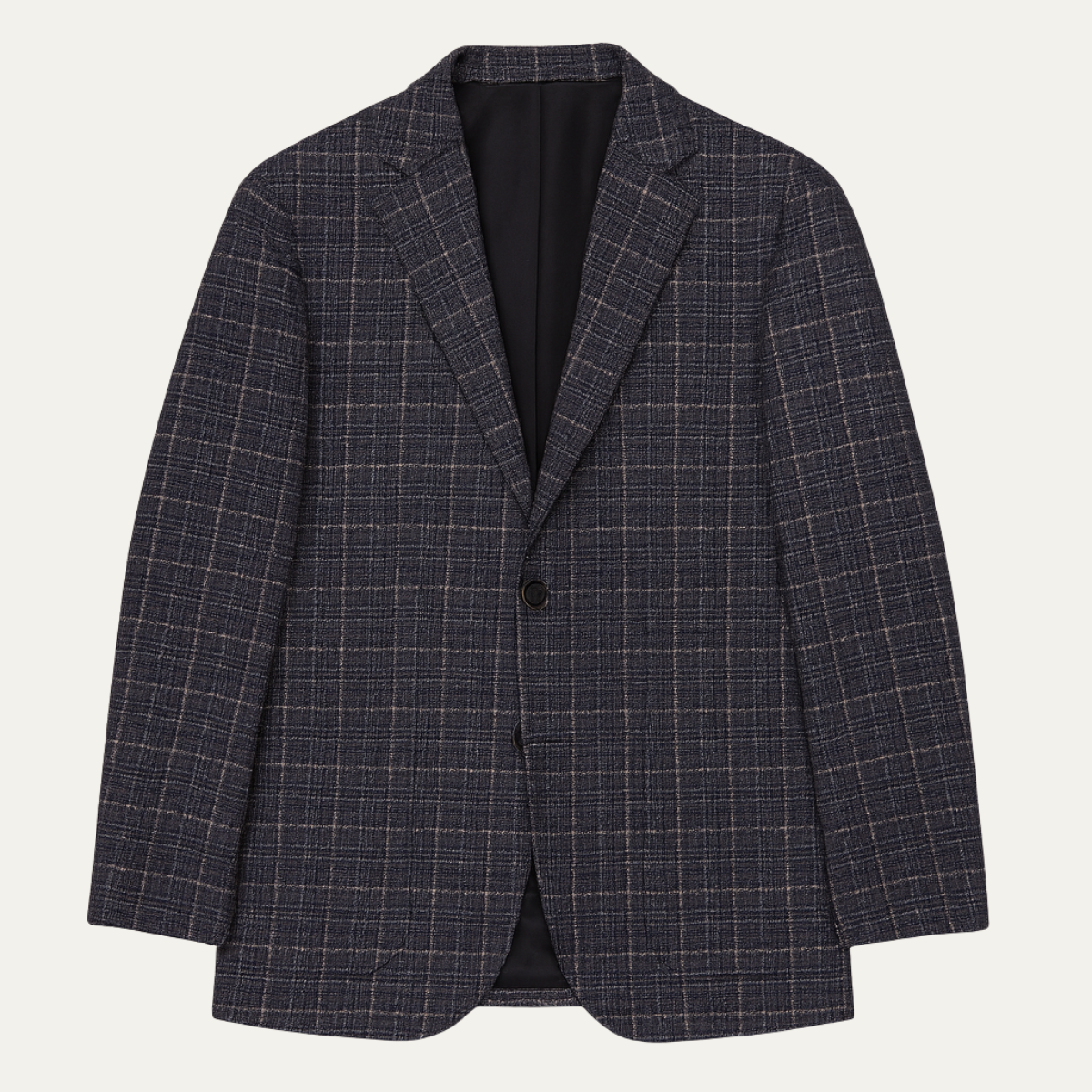 Men's Plaid Jacket Business Casual Wool Blend - VibreMode