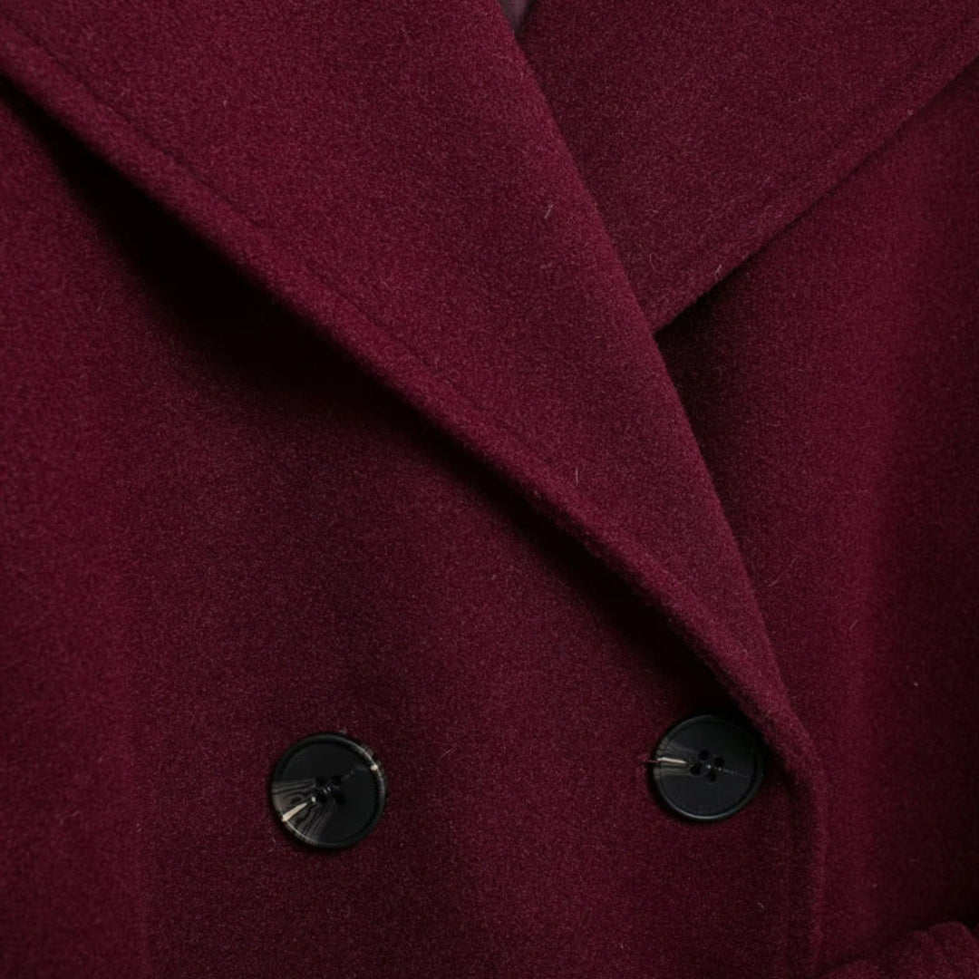 Women's Long Double Breasted Belted Coat