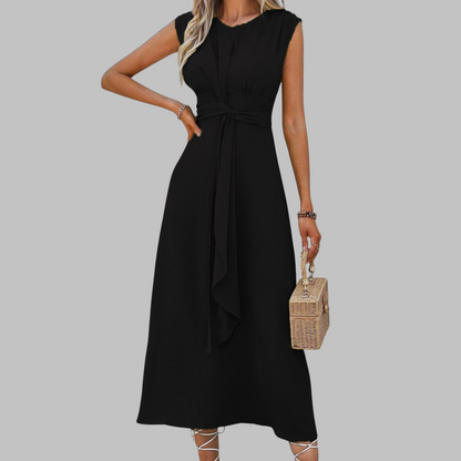 Elegant Women's Sleeveless Round Neck Maxi Dress