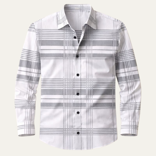 Men's Plaid Button Down Shirt - VibreMode