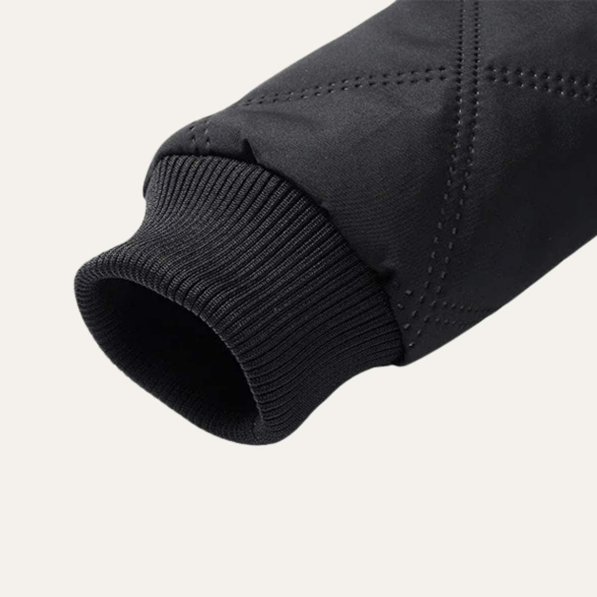 Mens Quilted Fleece Jacket Thick Lining Padded Coat
