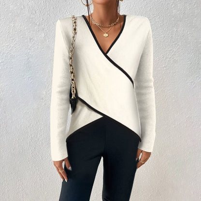 Warm V Neck Women's Winter Sweater Wrap - VibreMode