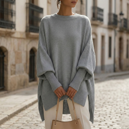 Poncho Sweater Women Oversized Knit Pullover