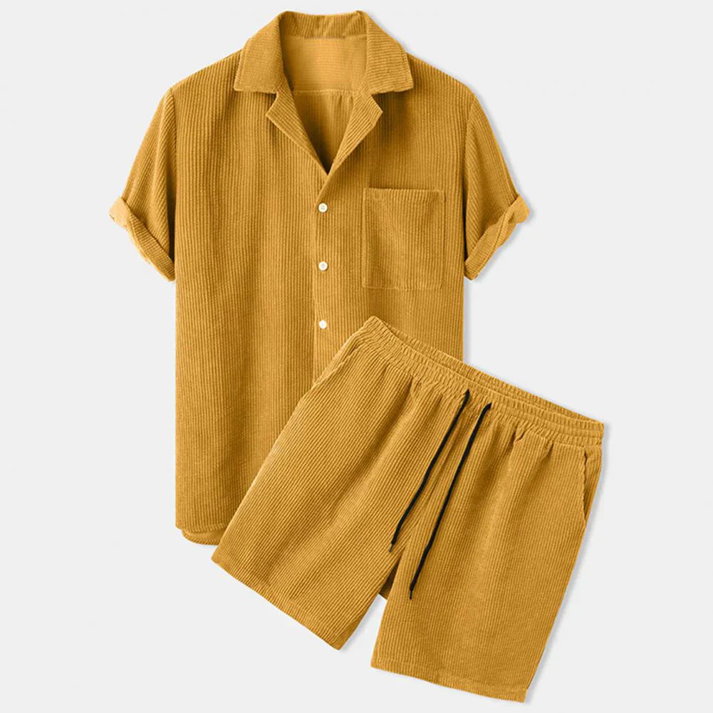 Men's Corduroy Shorts Set