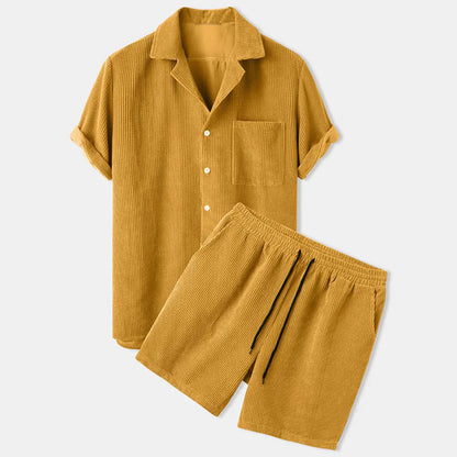 Men's Corduroy Shorts Set