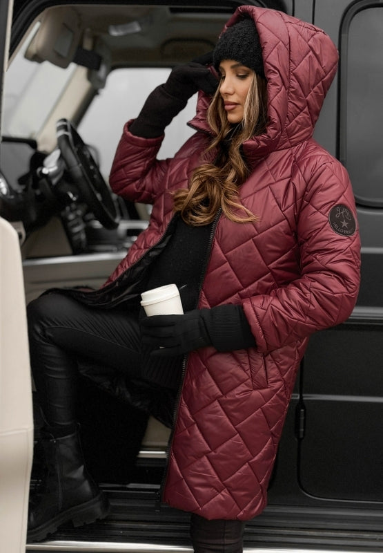 Women's Longline Hooded Puffer Jacket