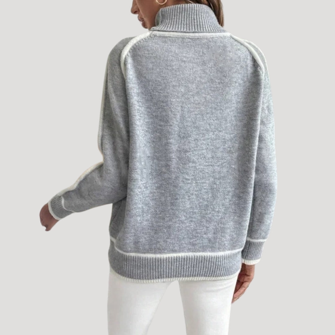 Fashionable Ladies Colorblock Spring Sweater
